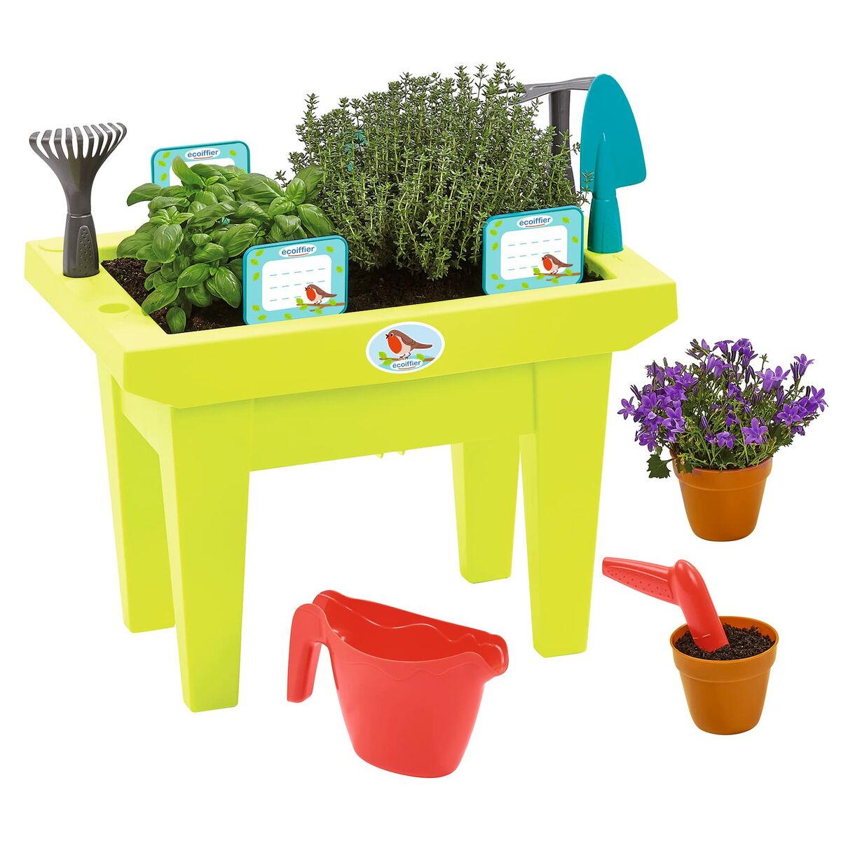Kit med verktygssats för trädgårdsarbete Ecoiffier The garnished planter - 4290