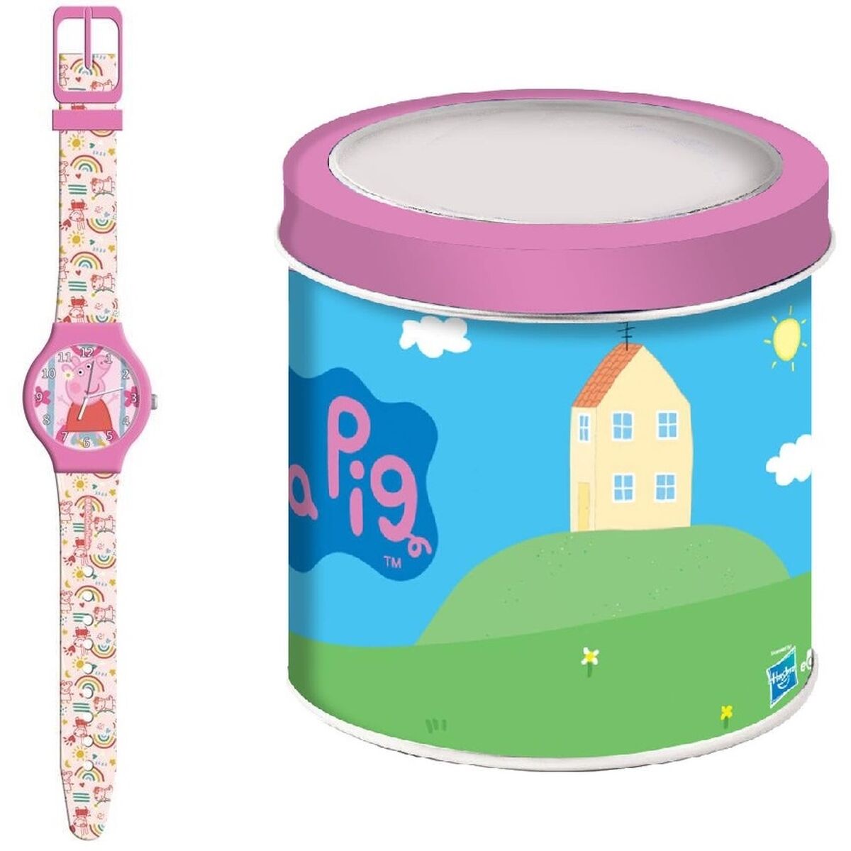 Barnklocka Peppa Pig PEPPA PIG - TIN BOX Ø 33 mm - 2
