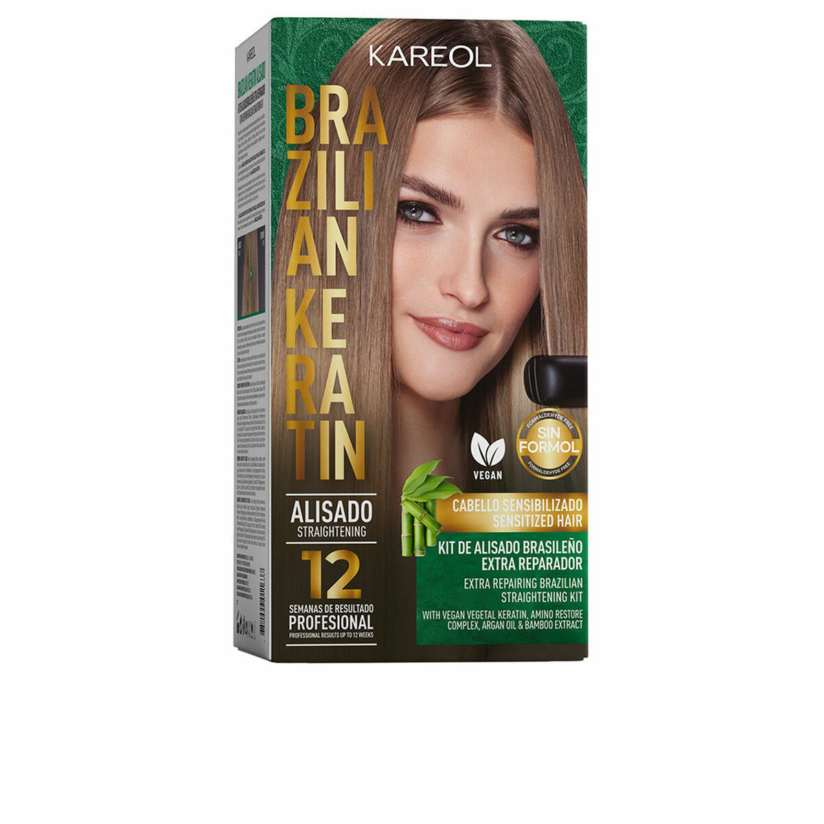 Hårkit Brasiliansk glans Kareol BRAZILIAN KERATIN Återuppbyggande intensiv behandling 6 Delar