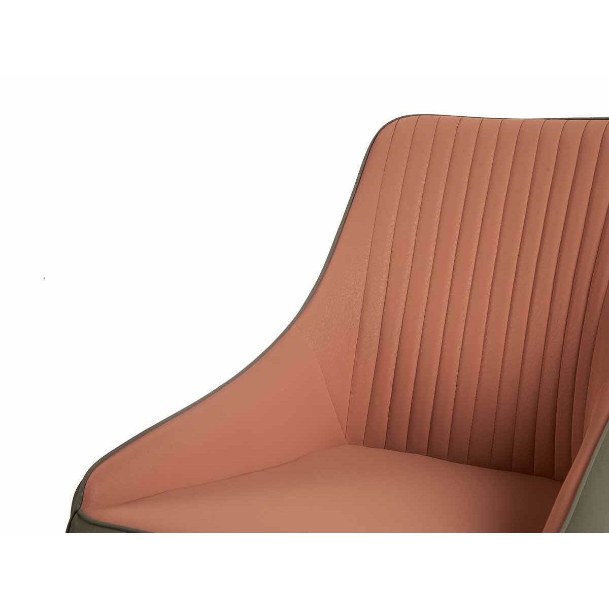Fåtölj Ränder Svart Grå Rosa Stål 51 x 92 x 65 cm (2 antal) - 3