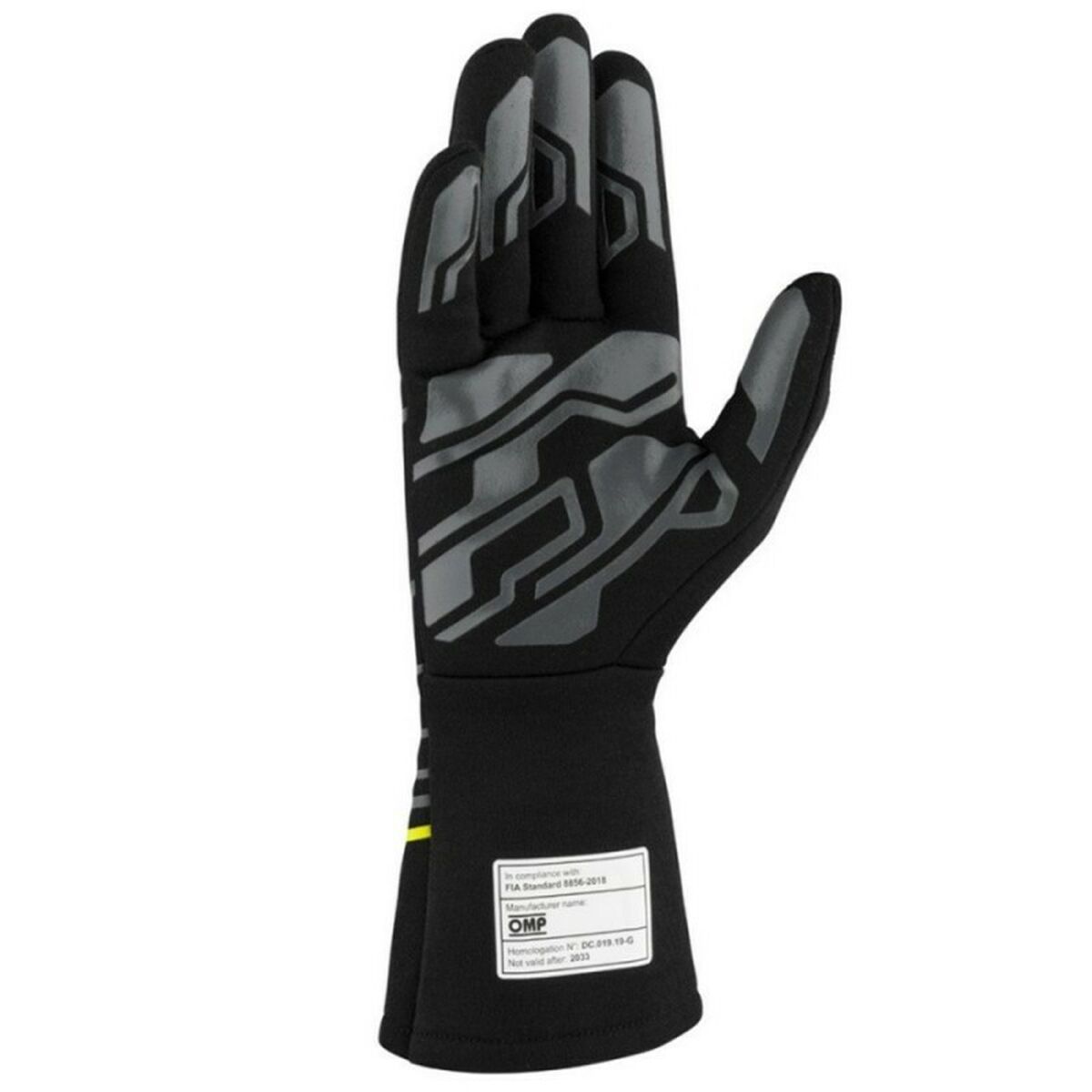 Karting Gloves OMP MY2025 Gul Svart FIA 8856-2018 - 3