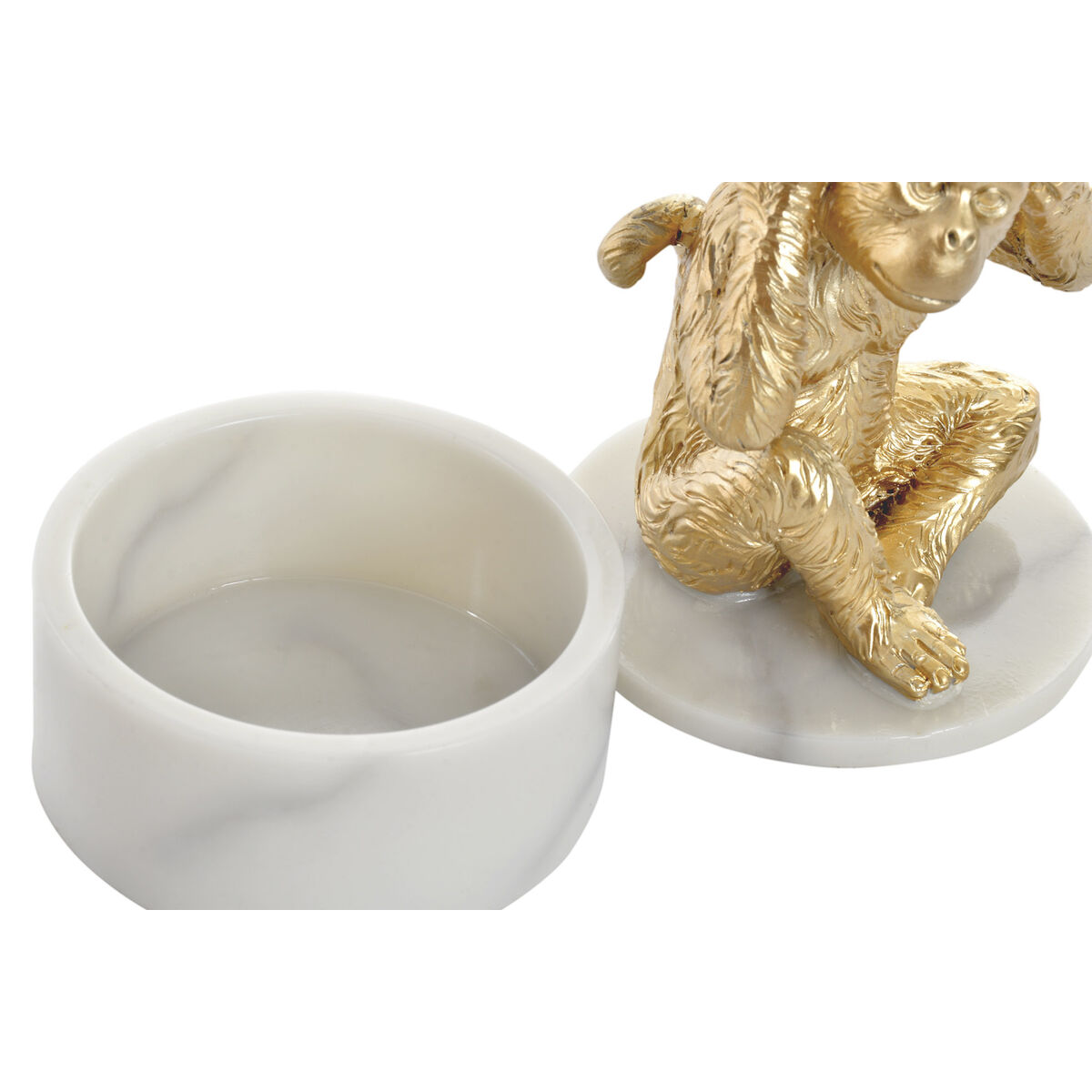 Prydnadsfigur DKD Home Decor Vit Gyllene Tropiskt Overaller 10,5 x 10,5 x 18,5 cm (3 Delar) - 8