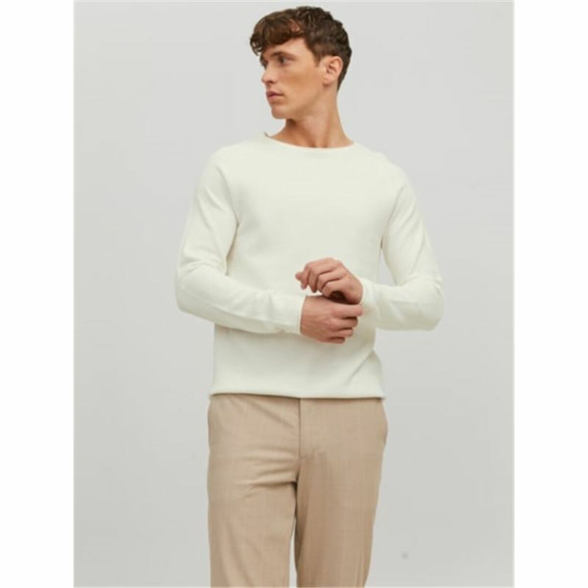 Tröja utan huva Herr Jack & Jones ehill Knit Cloud Dancer - 2