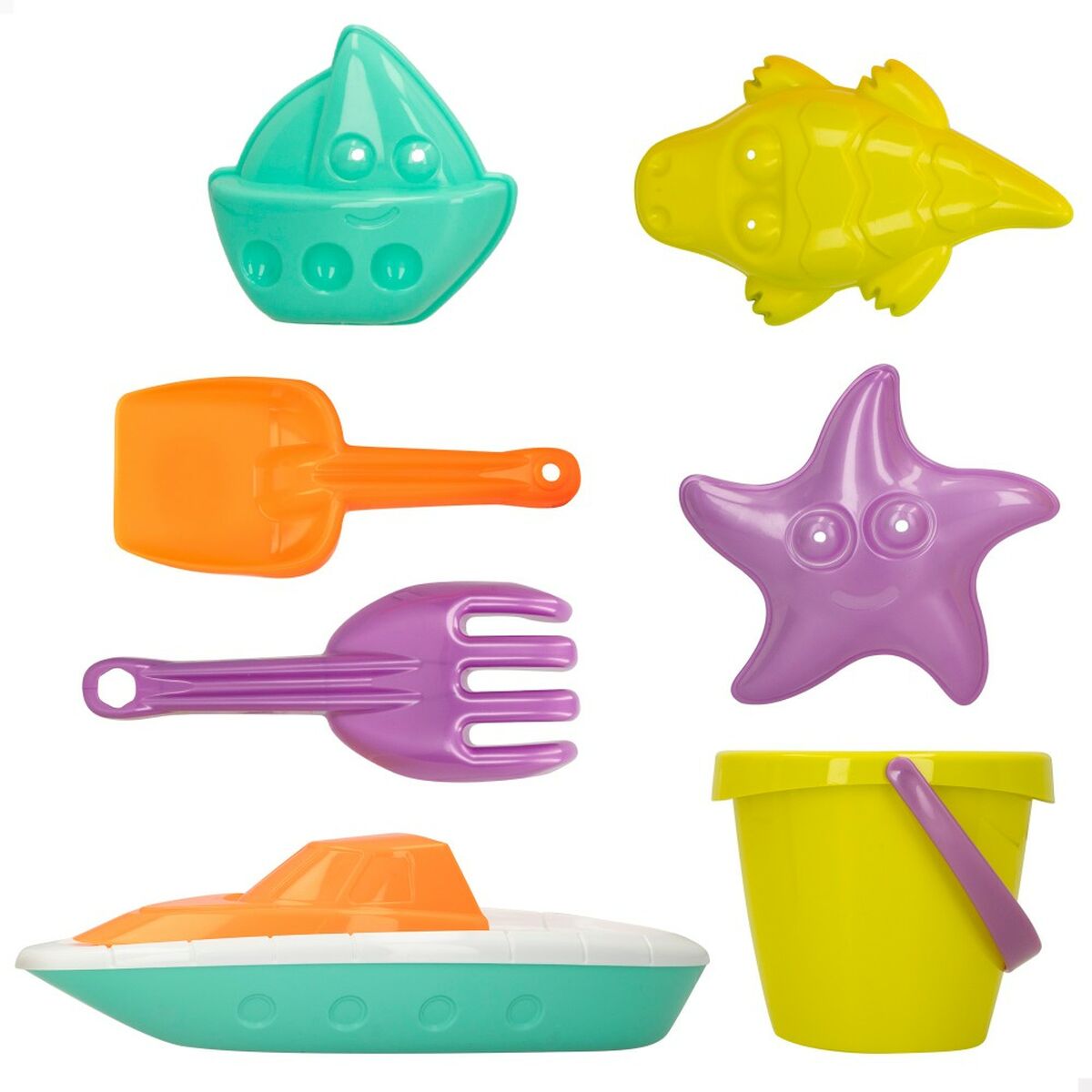 Strandleksaker set Colorbaby 7 Delar Båt polypropen (24 antal) - 9