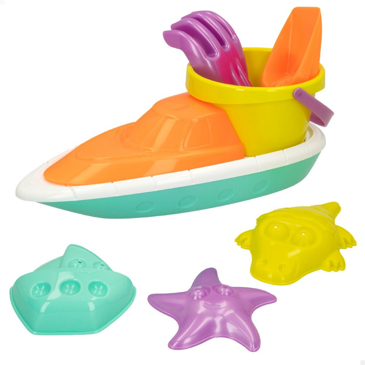 Strandleksaker set Colorbaby 7 Delar Båt polypropen (24 antal) - 7