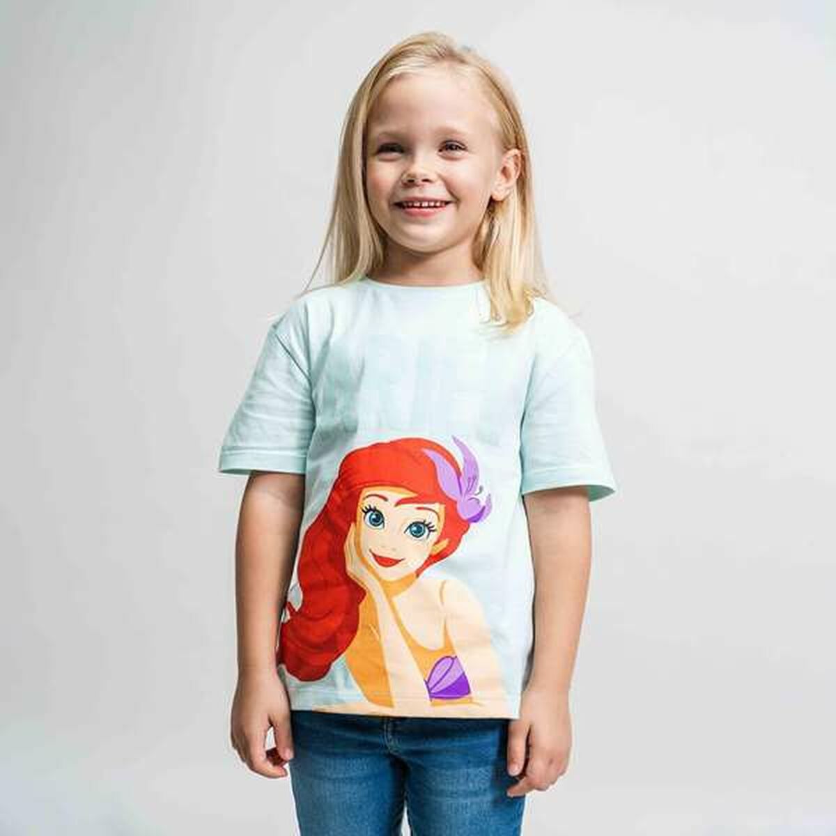 Barn T-shirt med kortärm Disney Princess Grön Ljusgrön - 4