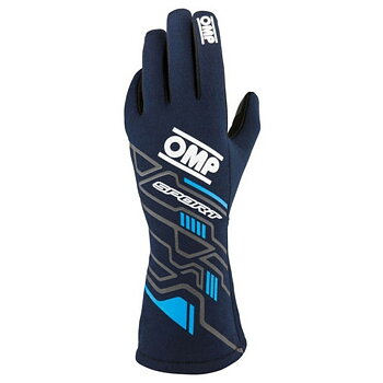 Karting Gloves OMP MY2025 Blå Marinblå FIA 8856-2018