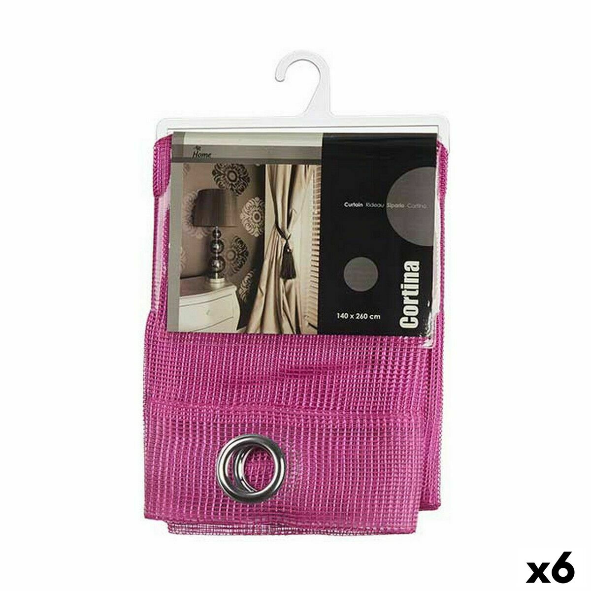 Gardin 140 x 260 cm Galler Fuchsia (6 antal) - 3