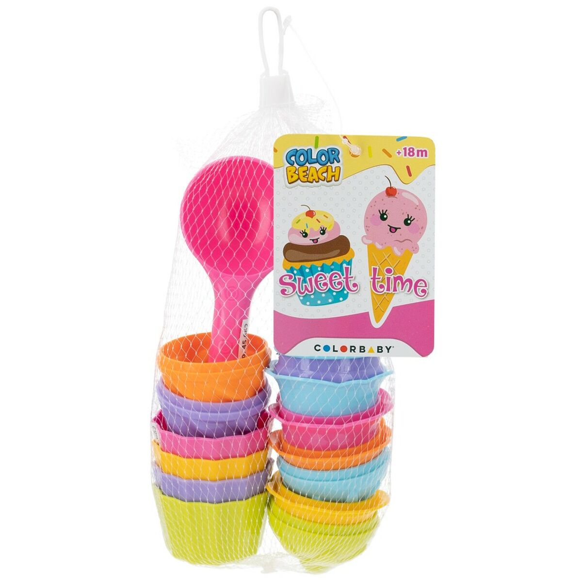 Strandleksaker set Colorbaby 15 Delar Former Glass Cupcake (24 antal) - 8