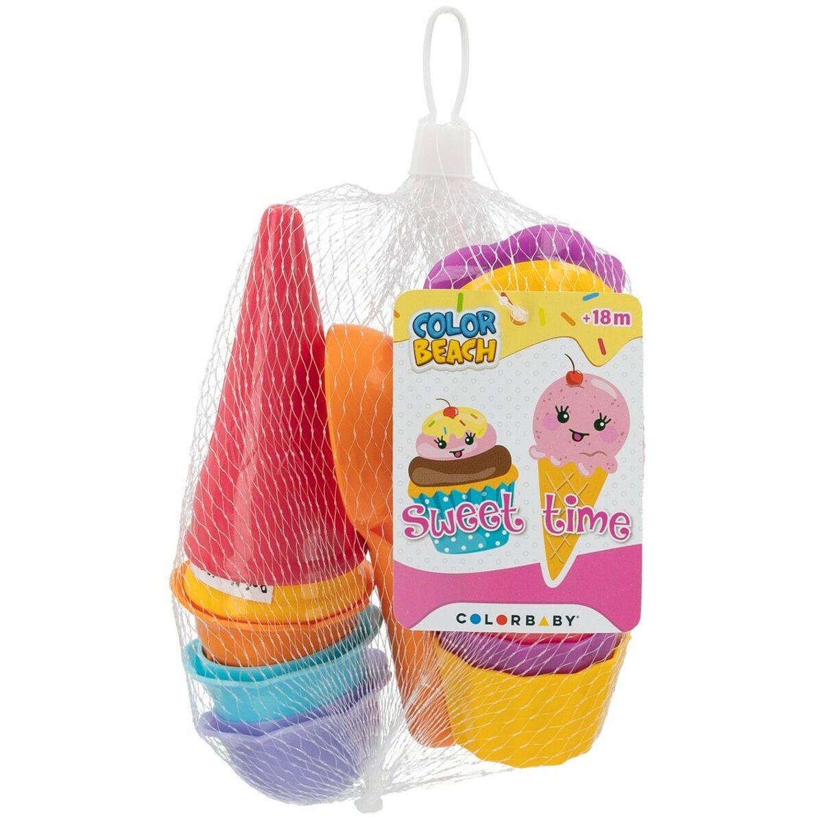 Strandleksaker set Colorbaby 15 Delar Former Glass Cupcake (24 antal) - 14