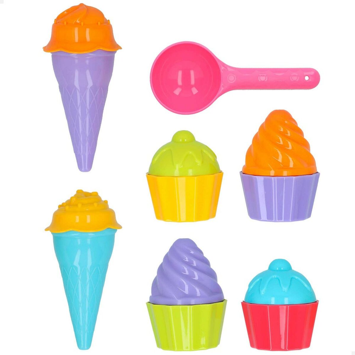 Strandleksaker set Colorbaby 15 Delar Former Glass Cupcake (24 antal) - 5