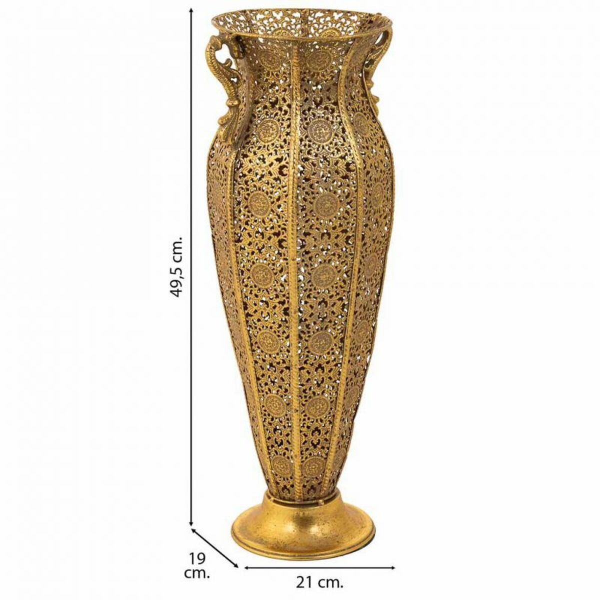 Paraplyställ Alexandra House Living Guld 19 x 49 x 21 cm - 3