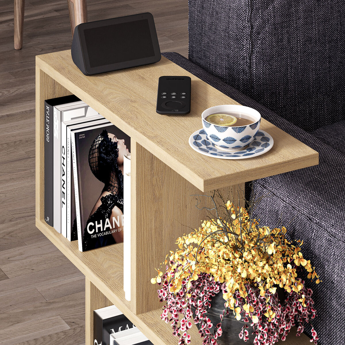 Bokhylla Alexandra House Living Tölgy Trä MDP 60 x 60 x 19 cm - 4