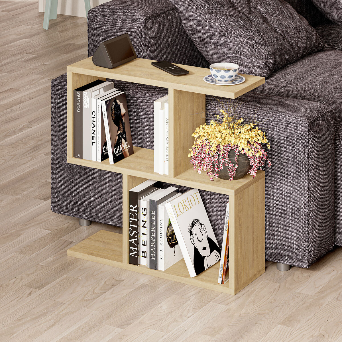 Bokhylla Alexandra House Living Tölgy Trä MDP 60 x 60 x 19 cm - 3