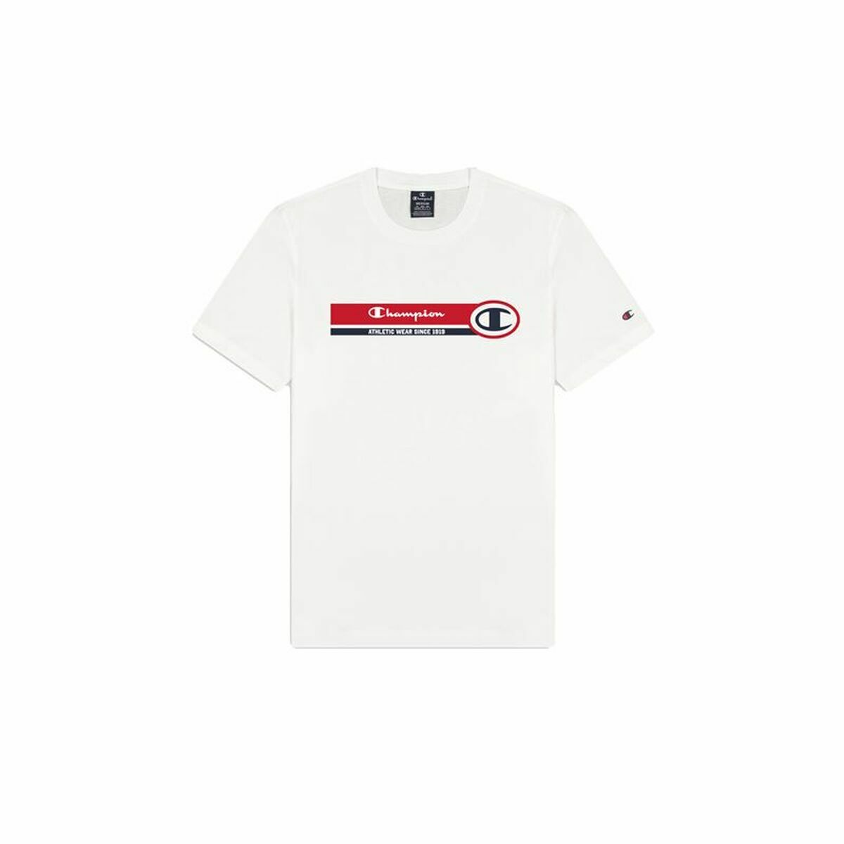 T-shirt med kortärm Herr Champion Crewneck Vit - 3