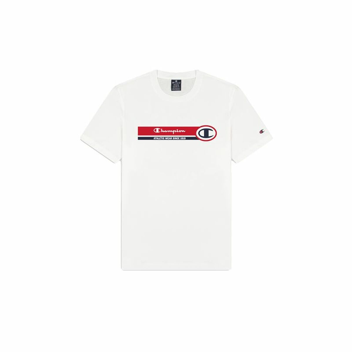 T-shirt med kortärm Herr Champion Crewneck Vit