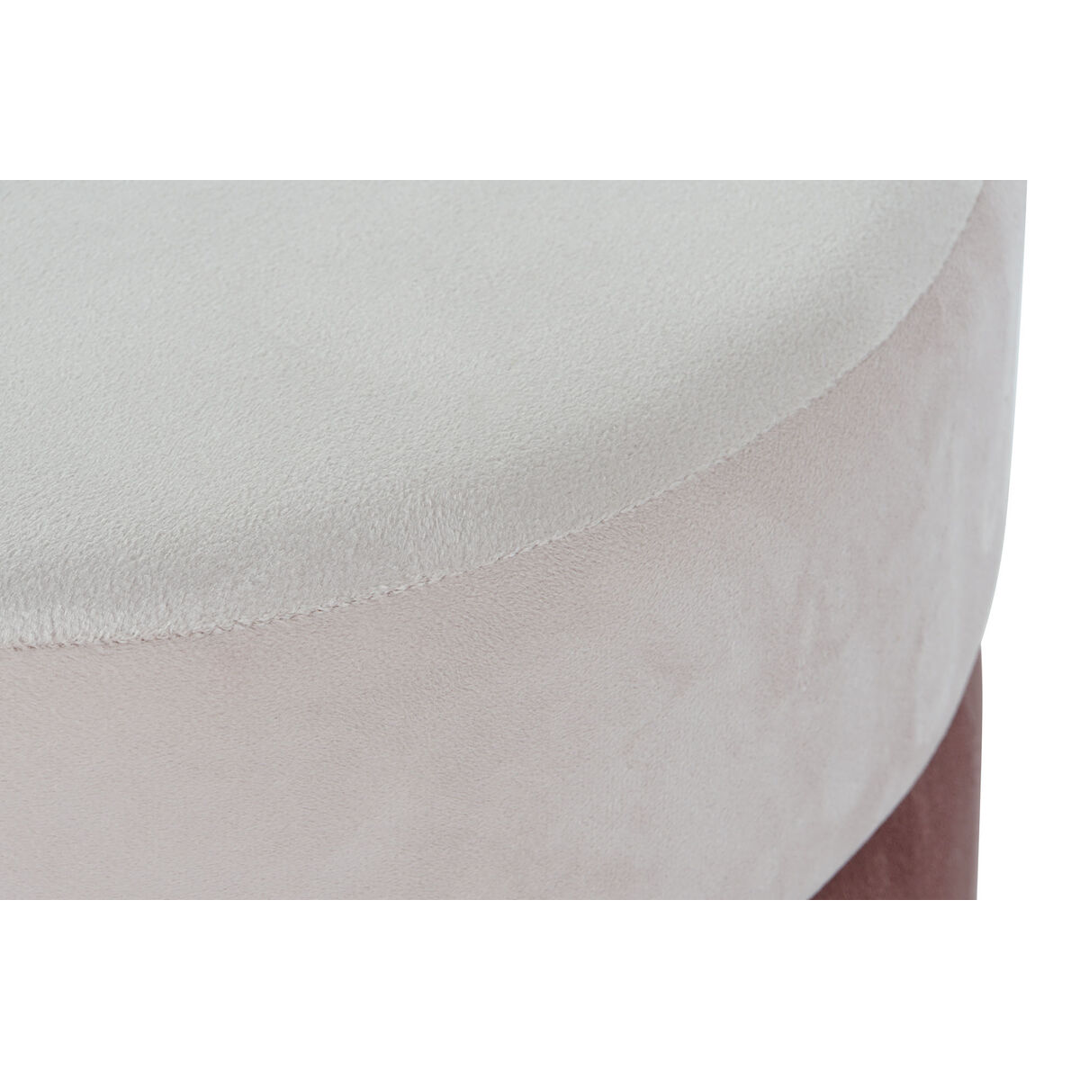 Fotpall DKD Home Decor Rosa Gyllene Metall Sammet 48 x 48 x 47 cm - 3