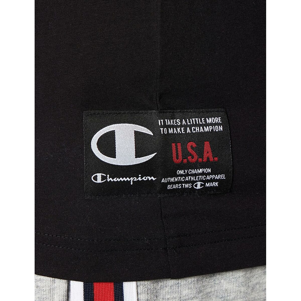 T-shirt med kortärm Herr Champion Crewneck Svart - 9