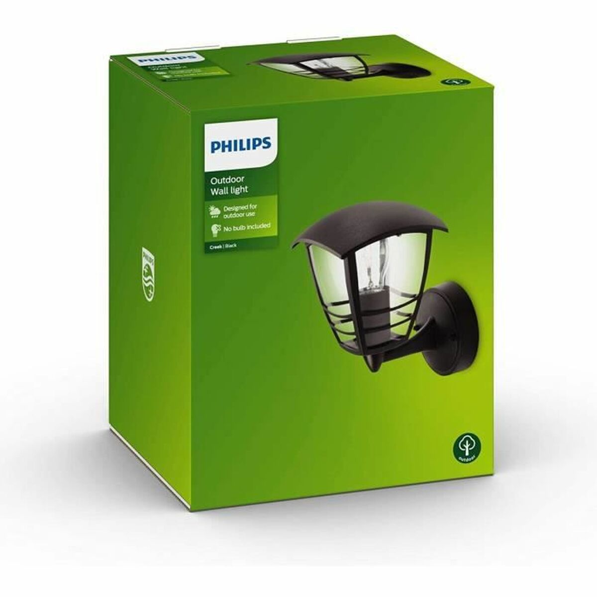 Vägglykta Philips My Garden Creek Svart Aluminium A 60 W E27 - 4