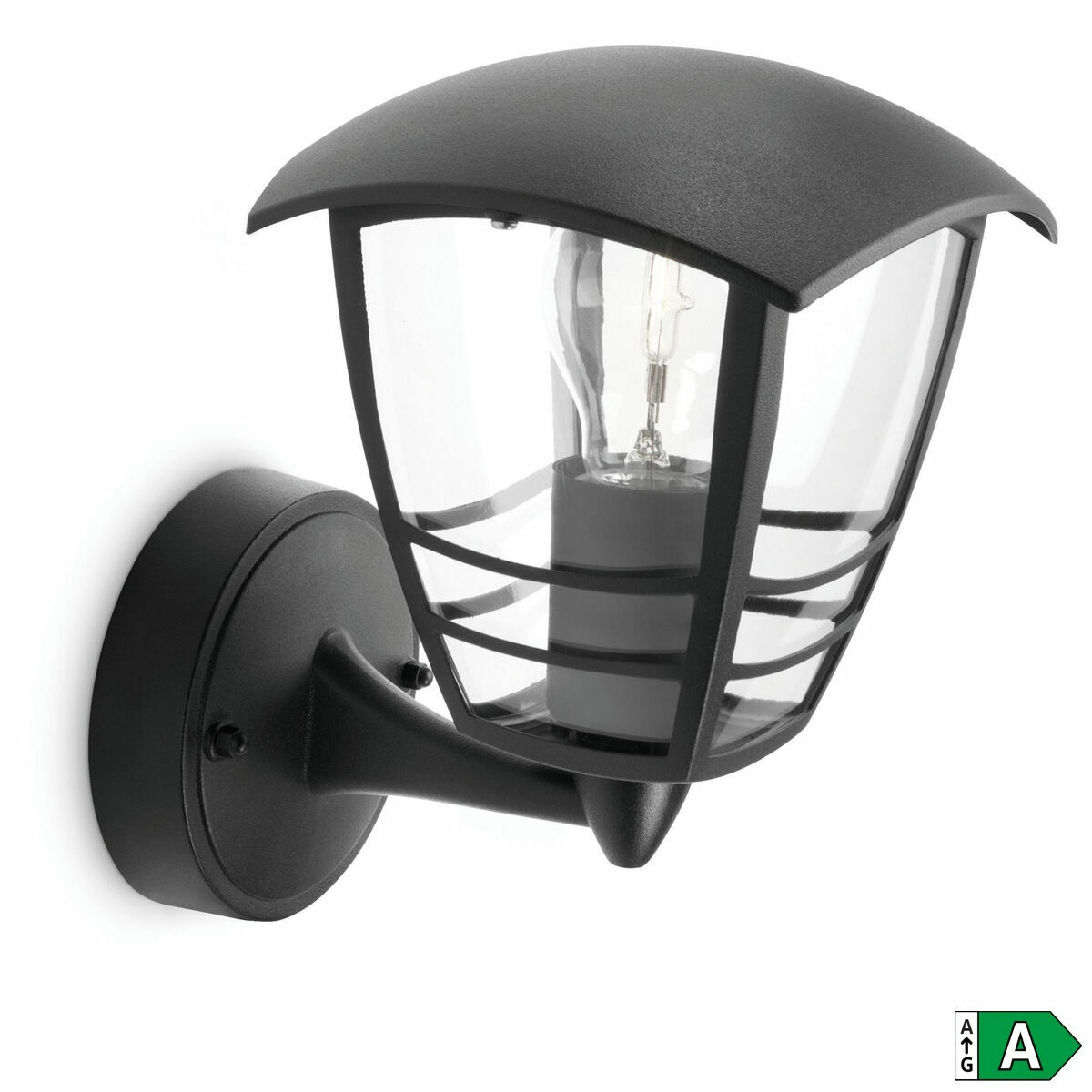 Vägglykta Philips My Garden Creek Svart Aluminium A 60 W E27 - 6