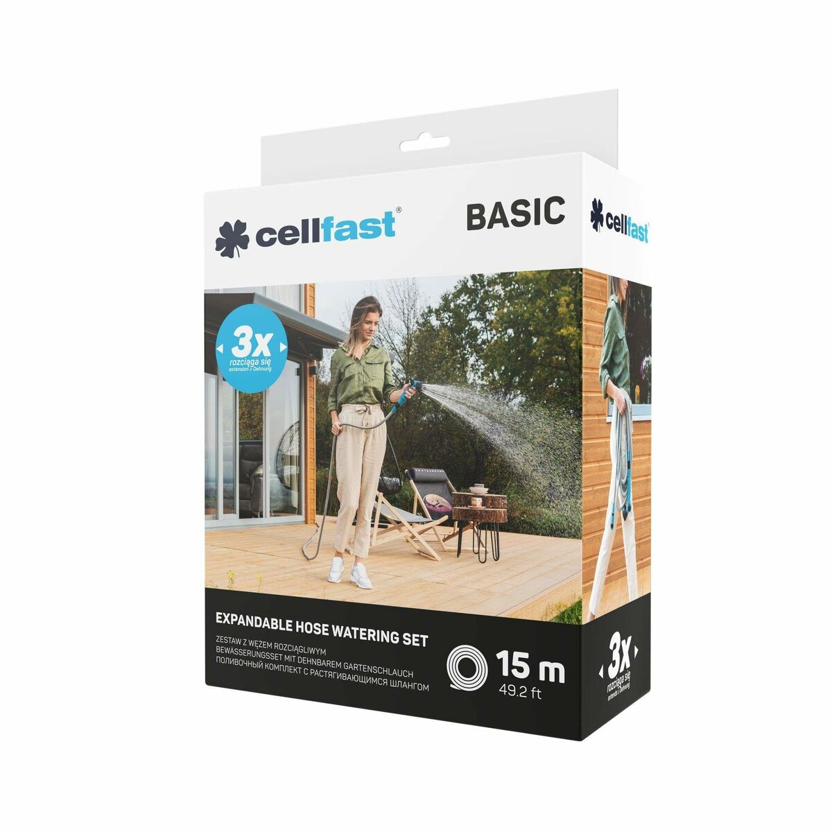 Slang med tillbehörssats Cellfast Basic 15 m Utdragbar - 3