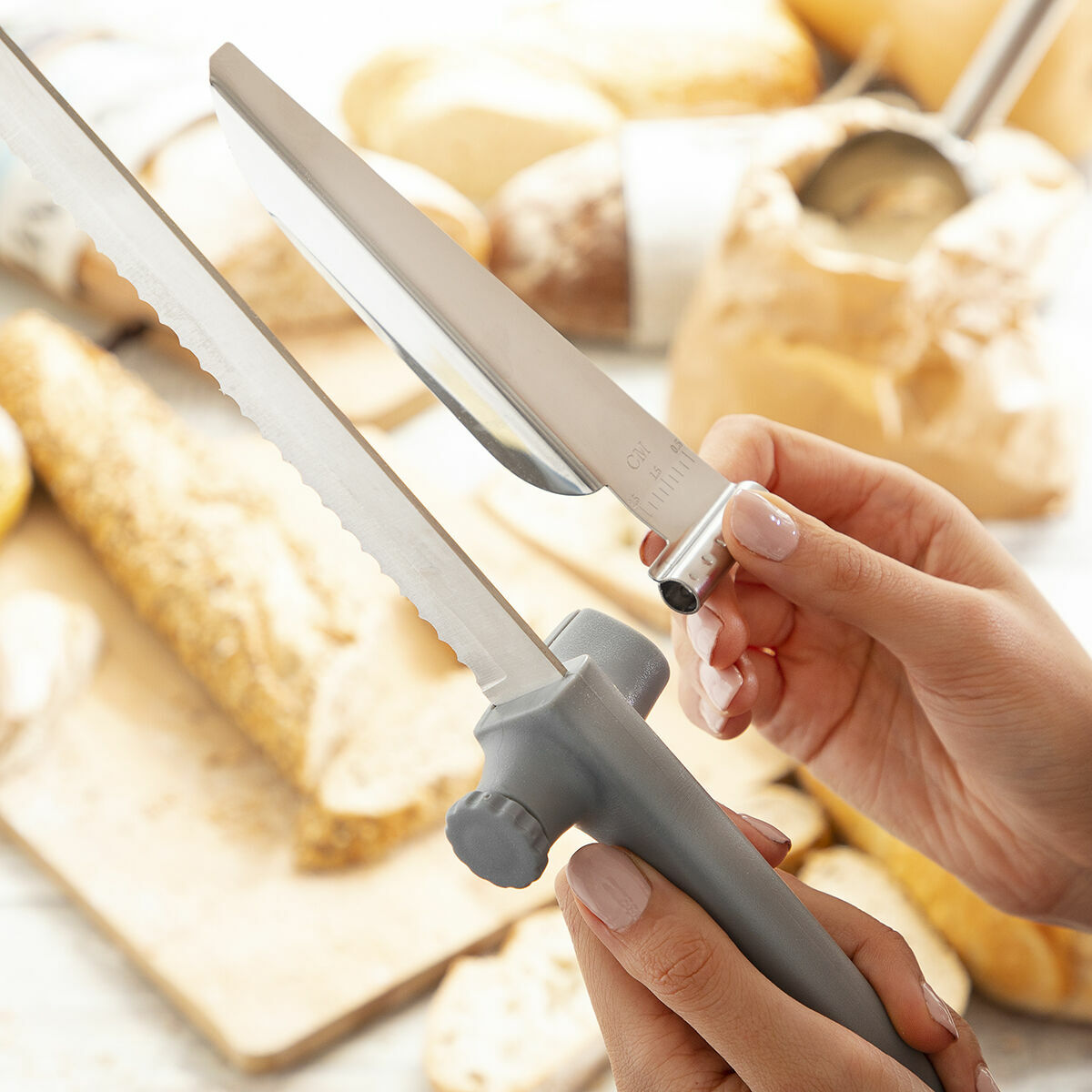 Brödkniv med justerbar skärguide Kutway InnovaGoods V0103422 Rostfritt stål (Renoverade A) - 6