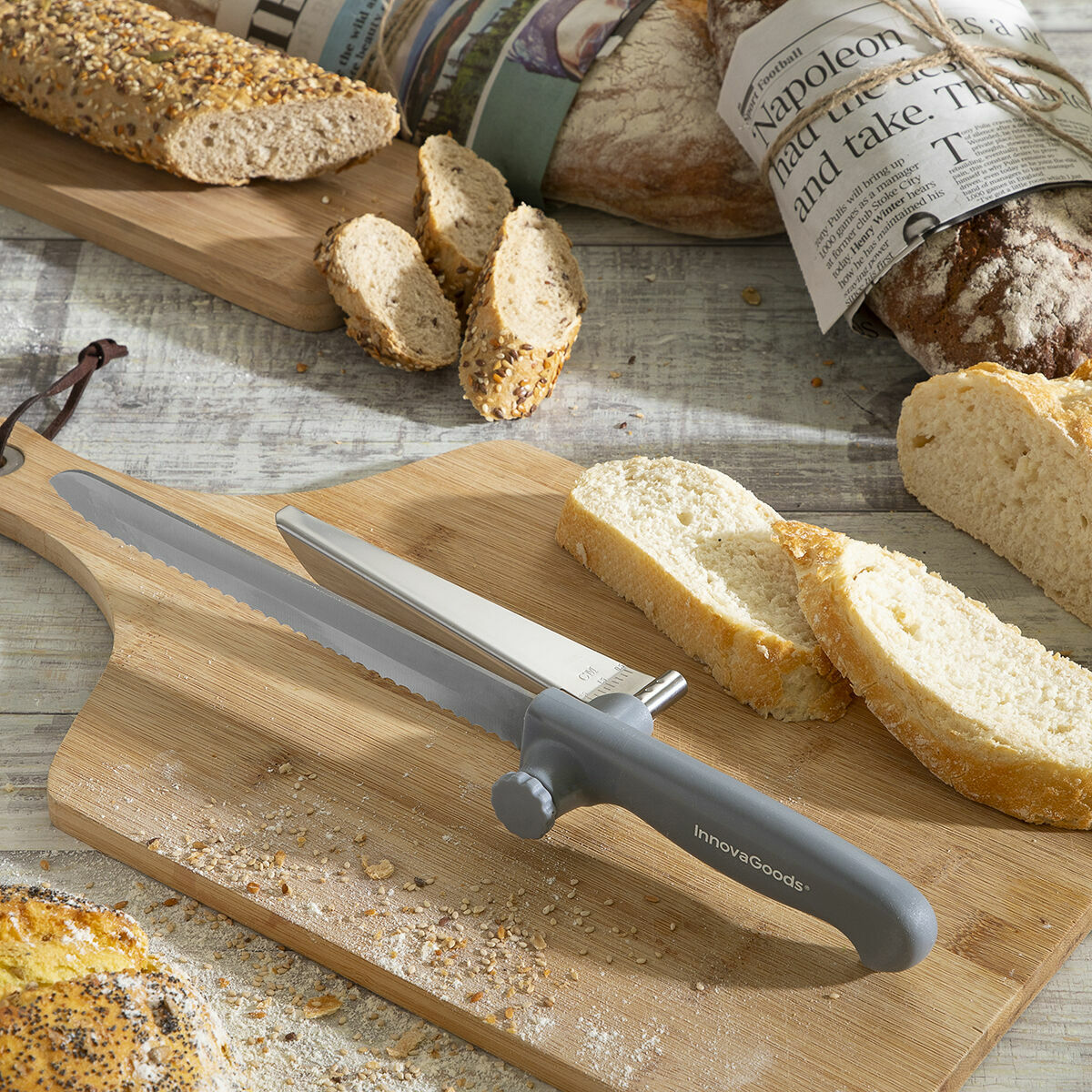Brödkniv med justerbar skärguide Kutway InnovaGoods V0103422 Rostfritt stål (Renoverade A) - 4