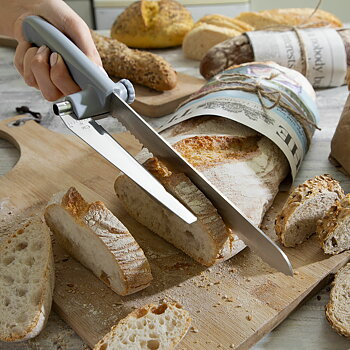 Brödkniv med justerbar skärguide Kutway InnovaGoods V0103422 Rostfritt stål (Renoverade A)