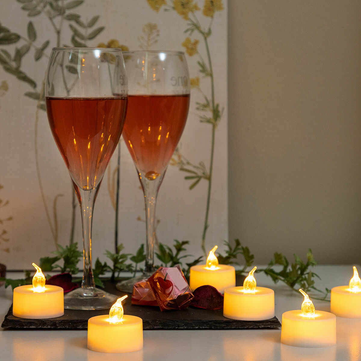 Set med Värmeljus med LED Romandle InnovaGoods 12 antal - 12
