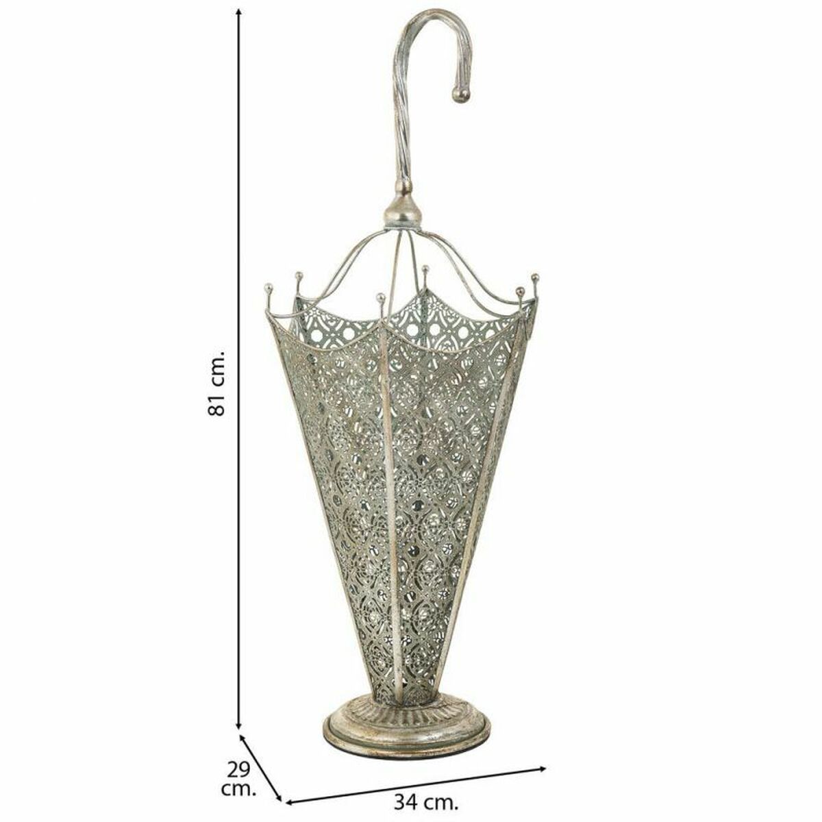 Paraplyställ Alexandra House Living Silver 29 x 81 x 34 cm - 3