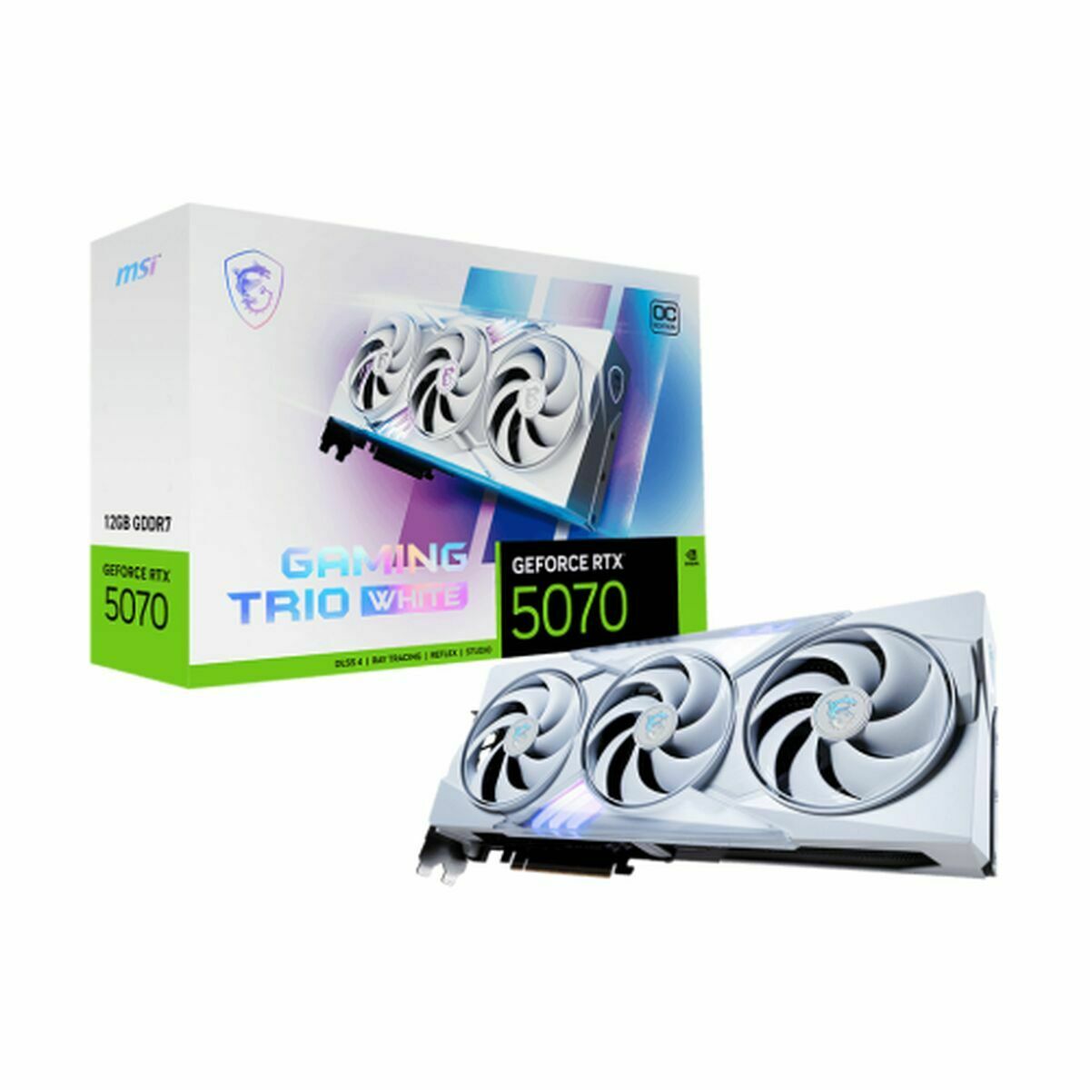 Grafikkort MSI GEFORCE RTX 5070 12G GAMING TRIO OC WHITE nvidia geforce rtx 5070 12 GB GDDR6X - 2