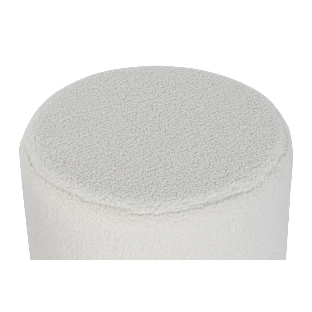 Fotpall DKD Home Decor Vit Svart Polyester Trä MDF Scandi 60 x 60 x 45 cm (3 antal) - 3