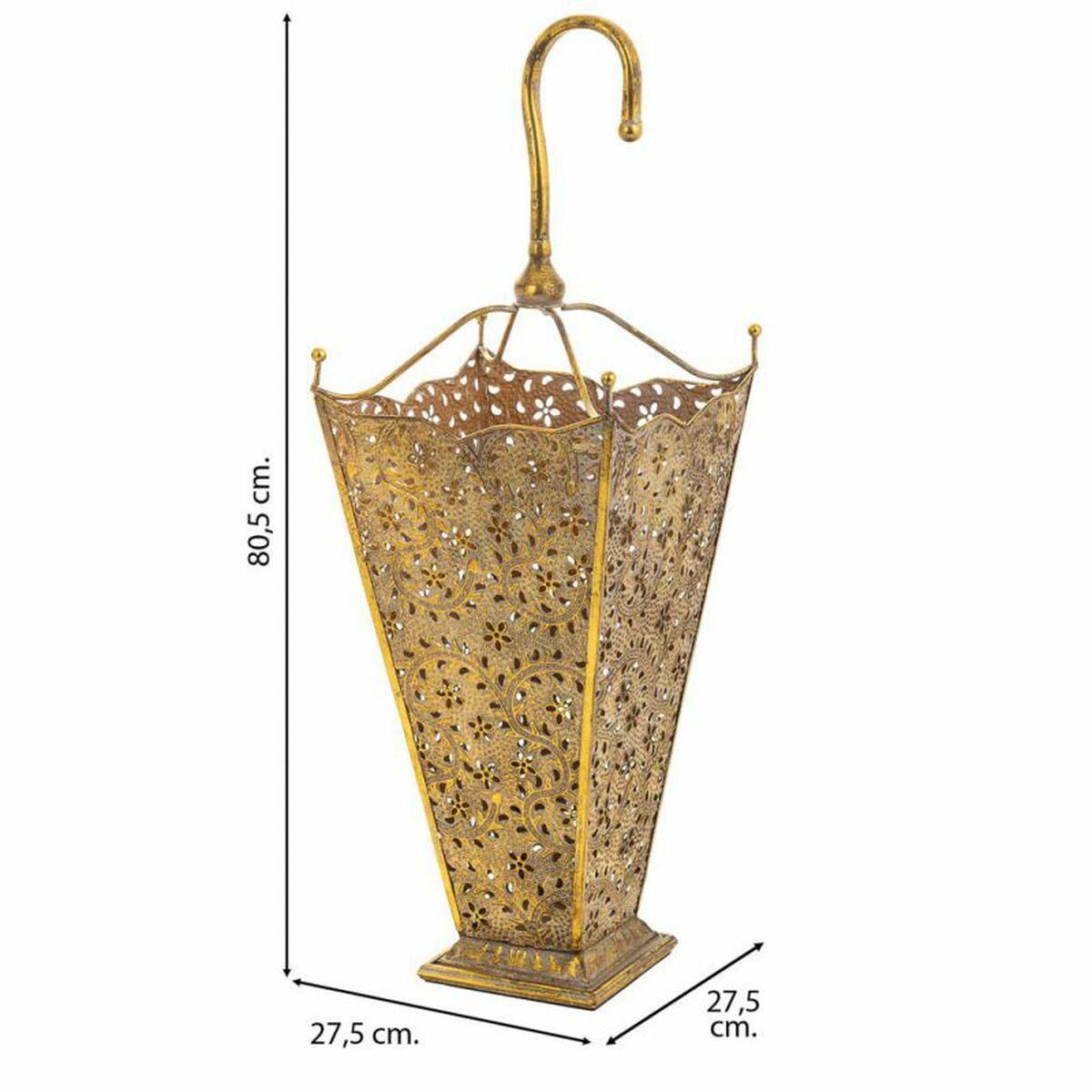 Paraplyställ Alexandra House Living Guld 27 x 80 x 27 cm - 3