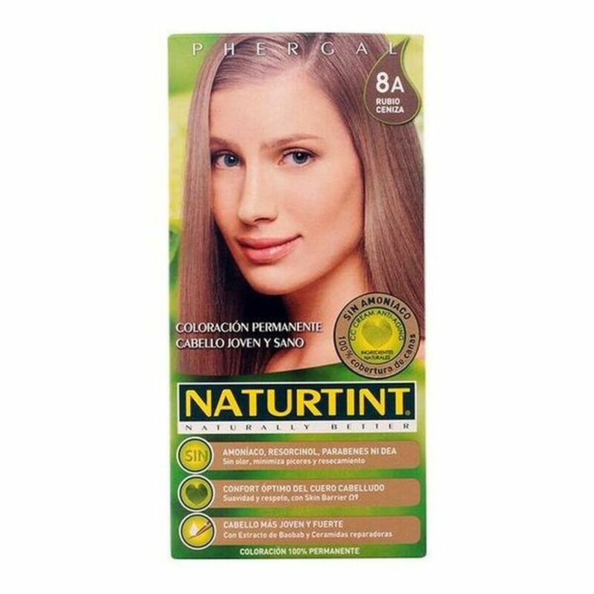 Färg utan ammoniak Naturtint Naturtint A Askblond Nº 8a Rubio Ceniza Nº 8a-Rubio Ceniza 170 ml - 3