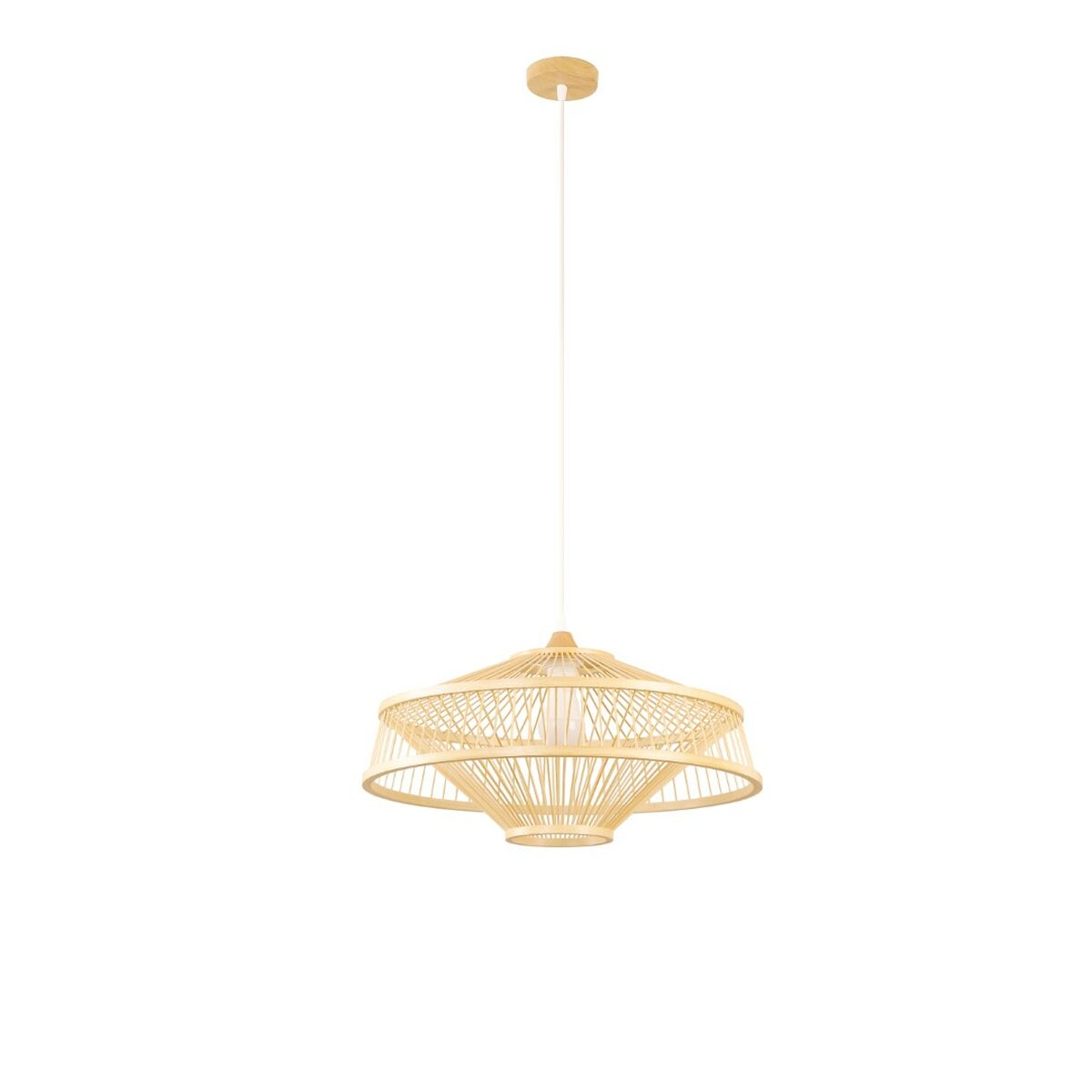 Taklampa DKD Home Decor Brun Bambu (50 x 50 x 23 cm)