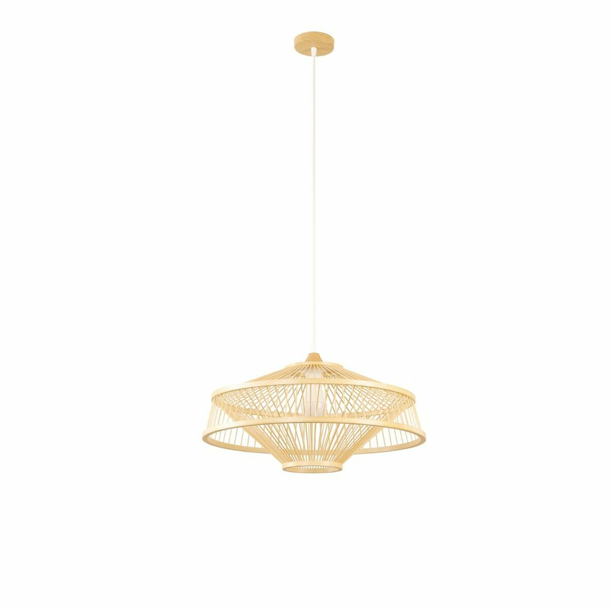 Taklampa DKD Home Decor Brun Bambu (50 x 50 x 23 cm) - 4