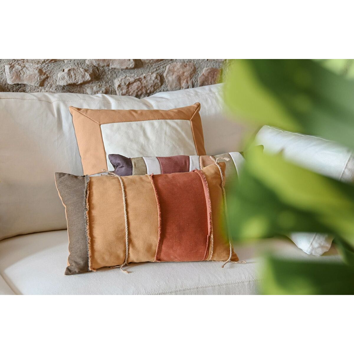 Kudde Home ESPRIT Patchwork Boho 45 x 45 cm - 2