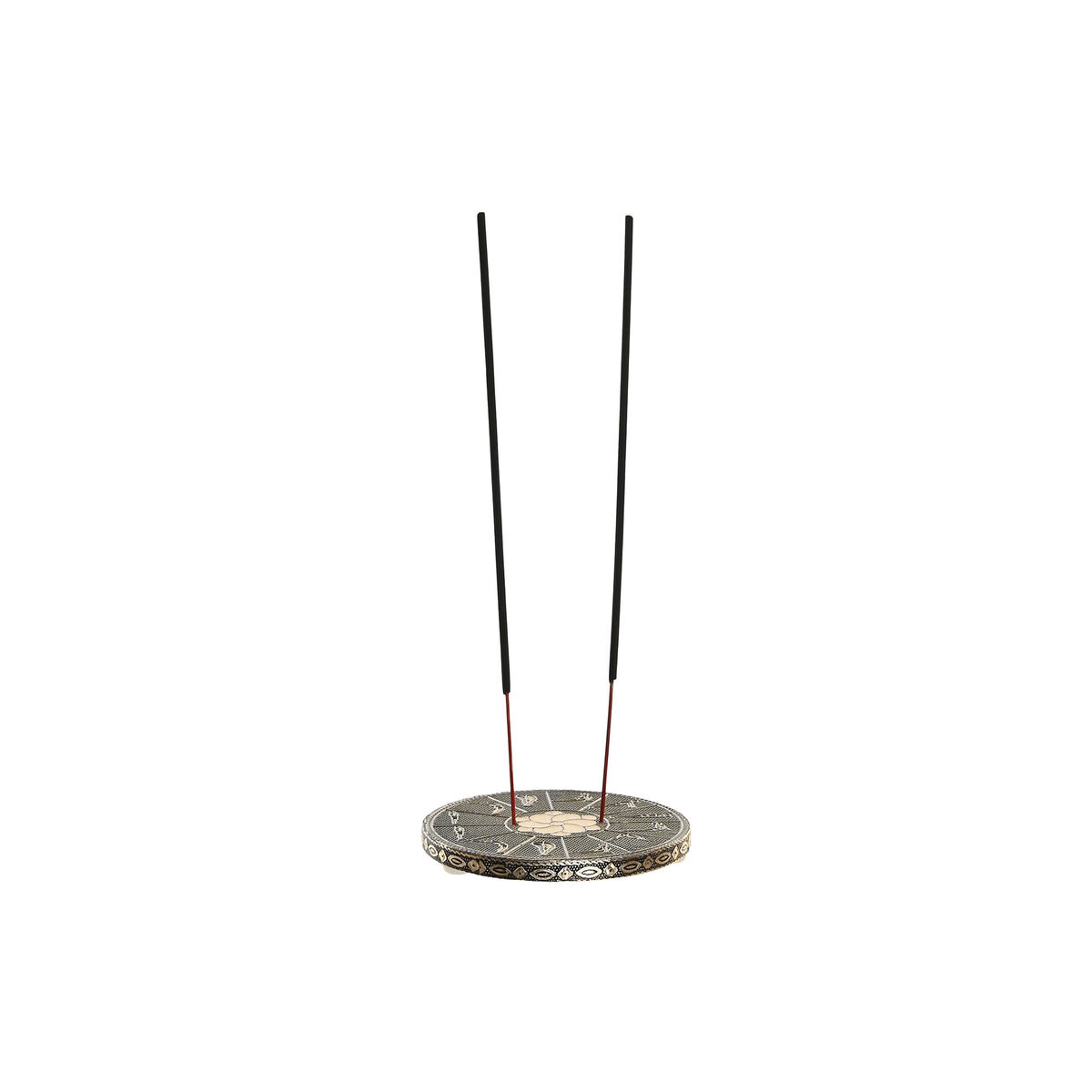 Eterisk oljebrännare DKD Home Decor Trä Aluminium Indier 10 x 10 x 1 cm Rökelse - 5