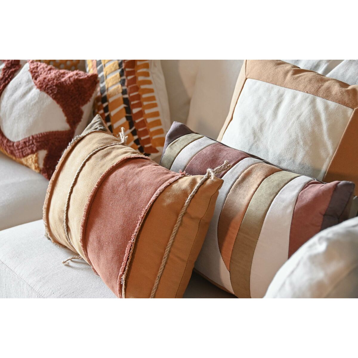 Kudde Home ESPRIT Patchwork Boho 50 x 30 cm - 2
