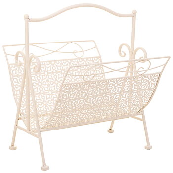 Tidningsställ Alexandra House Living Vit Smide 36 x 33 x 38 cm