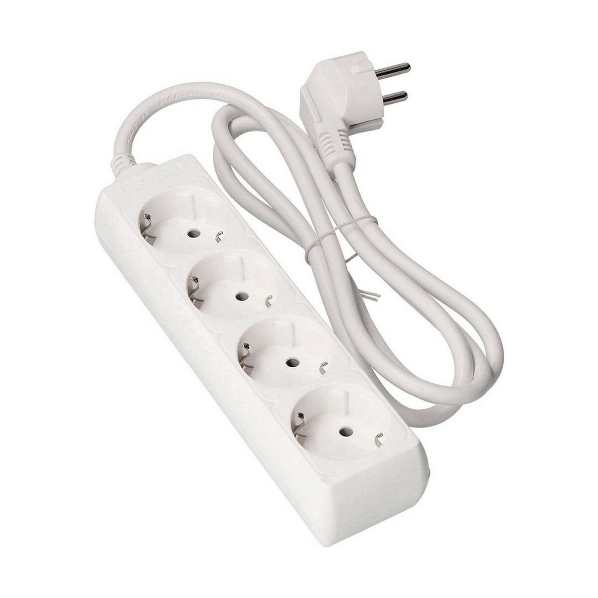 Ellist 4 Tomas-uttag utan brytare EDM 41034 Schuko (3 m) - 2