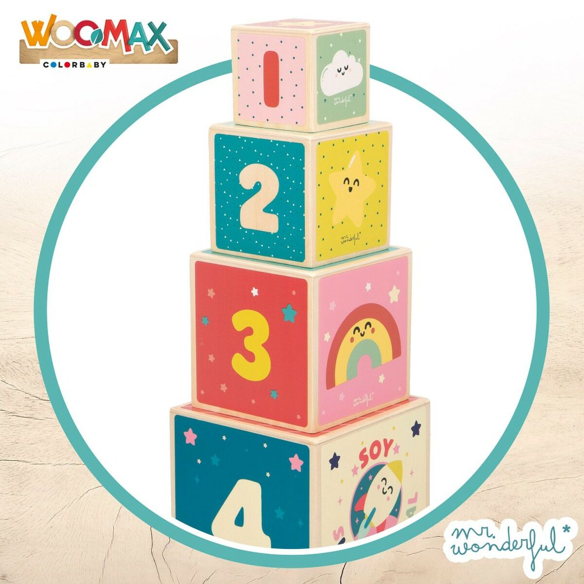 Byggklossar Mr. Wonderful 8 Delar 12 x 12 x 12 cm (6 antal) - 5