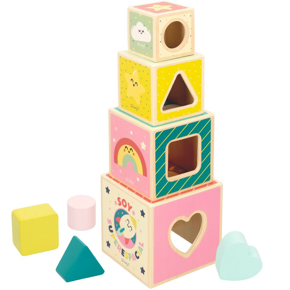Byggklossar Mr. Wonderful 8 Delar 12 x 12 x 12 cm (6 antal) - 7