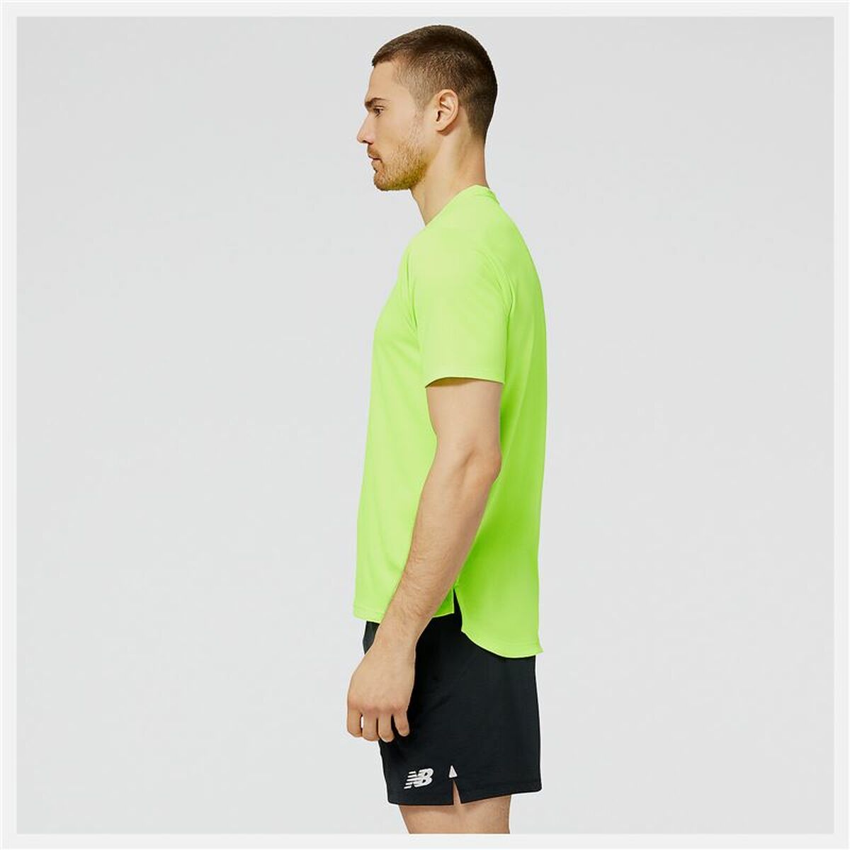 Sporttröja med ärmar New Balance Limegrön - 4