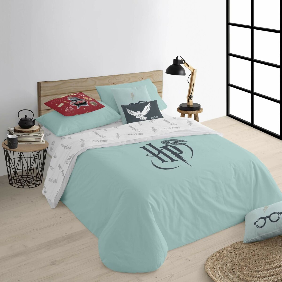Påslakan Harry Potter Mint Multicolour 175 Trådar 180 x 220 cm Säng 105 - 2