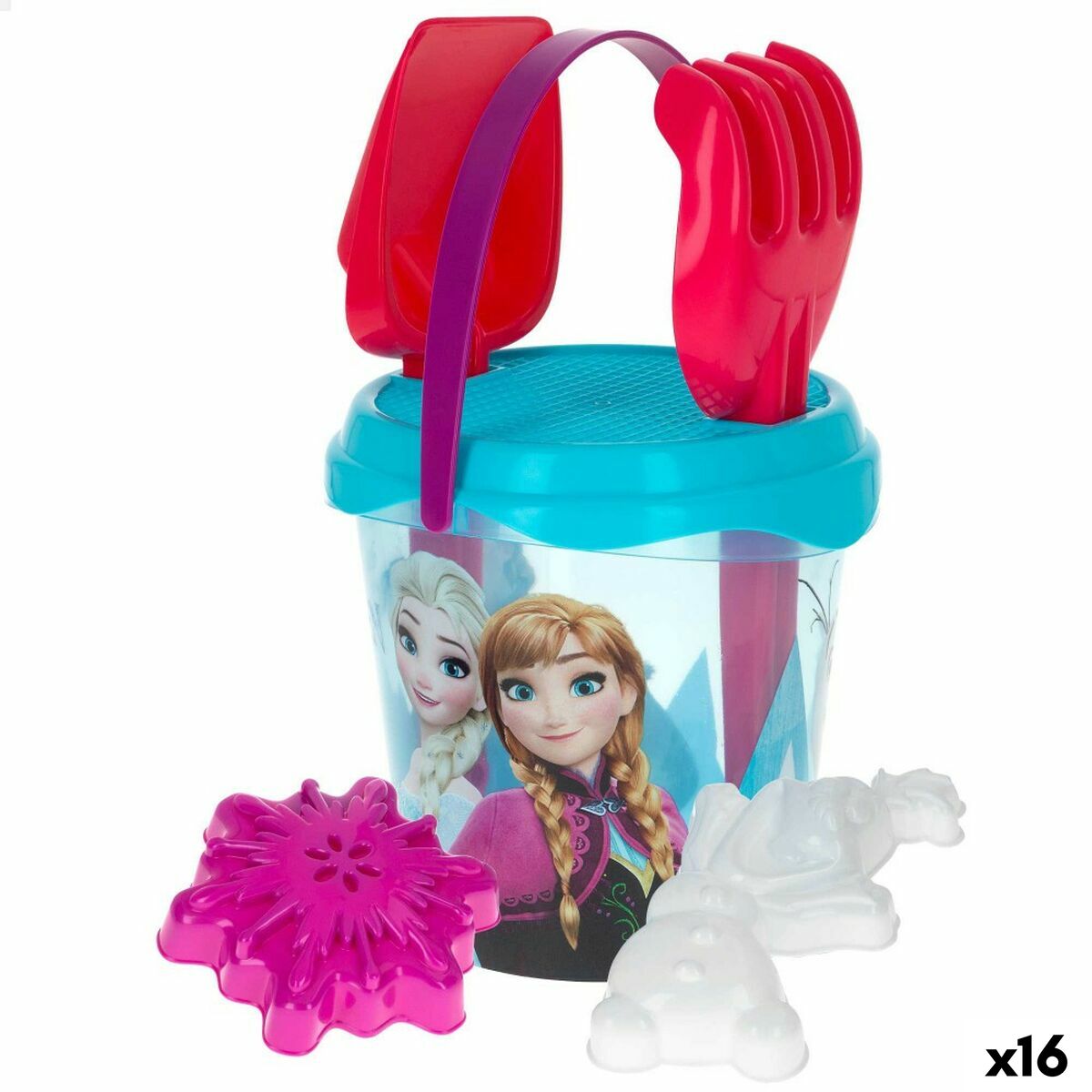 Strandleksaker set Frozen Elsa & Anna Ø 18 cm (16 antal) - 3