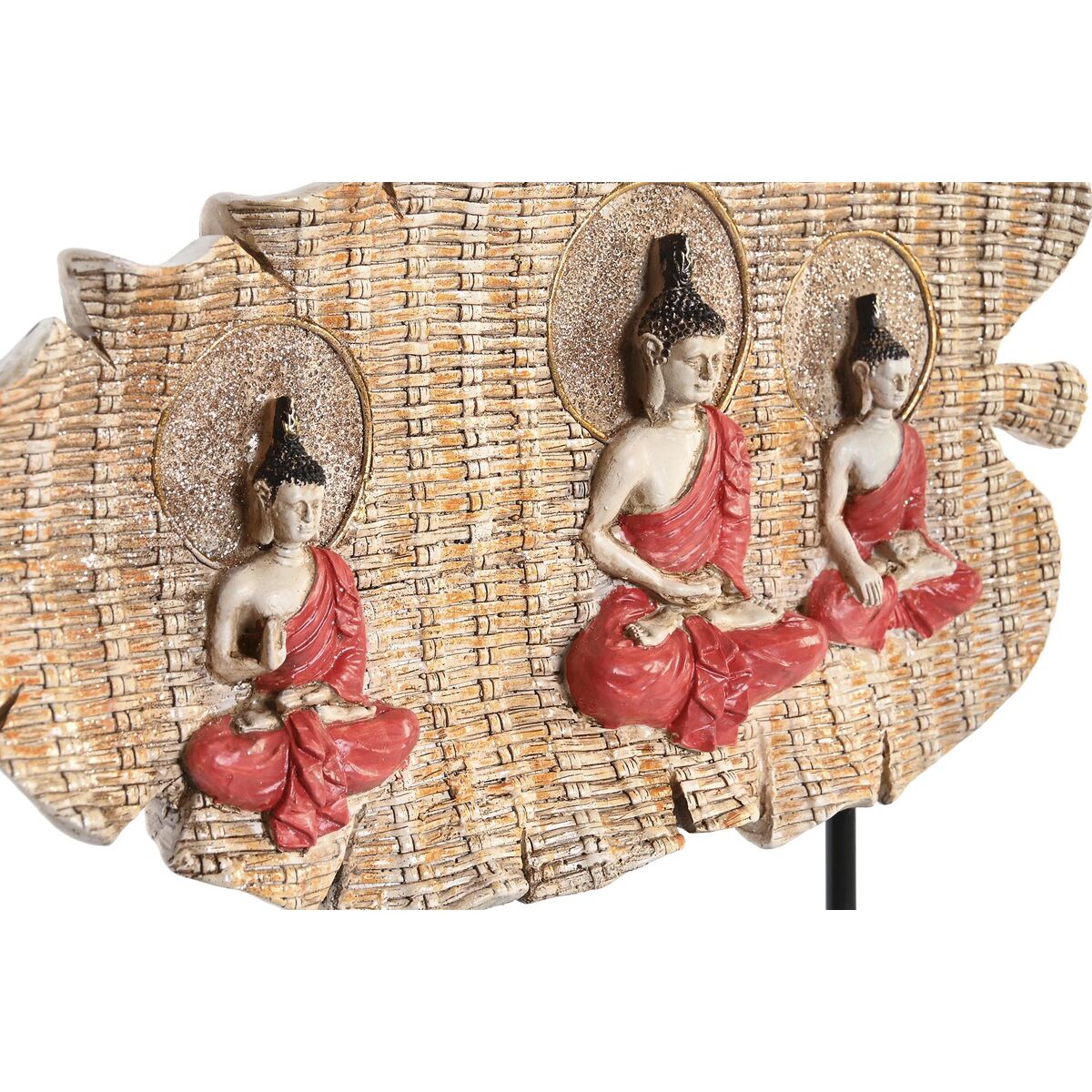 Prydnadsfigur DKD Home Decor 38 x 6 x 29,5 cm Röd Buddha Grön Orientalisk (2 antal) - 6