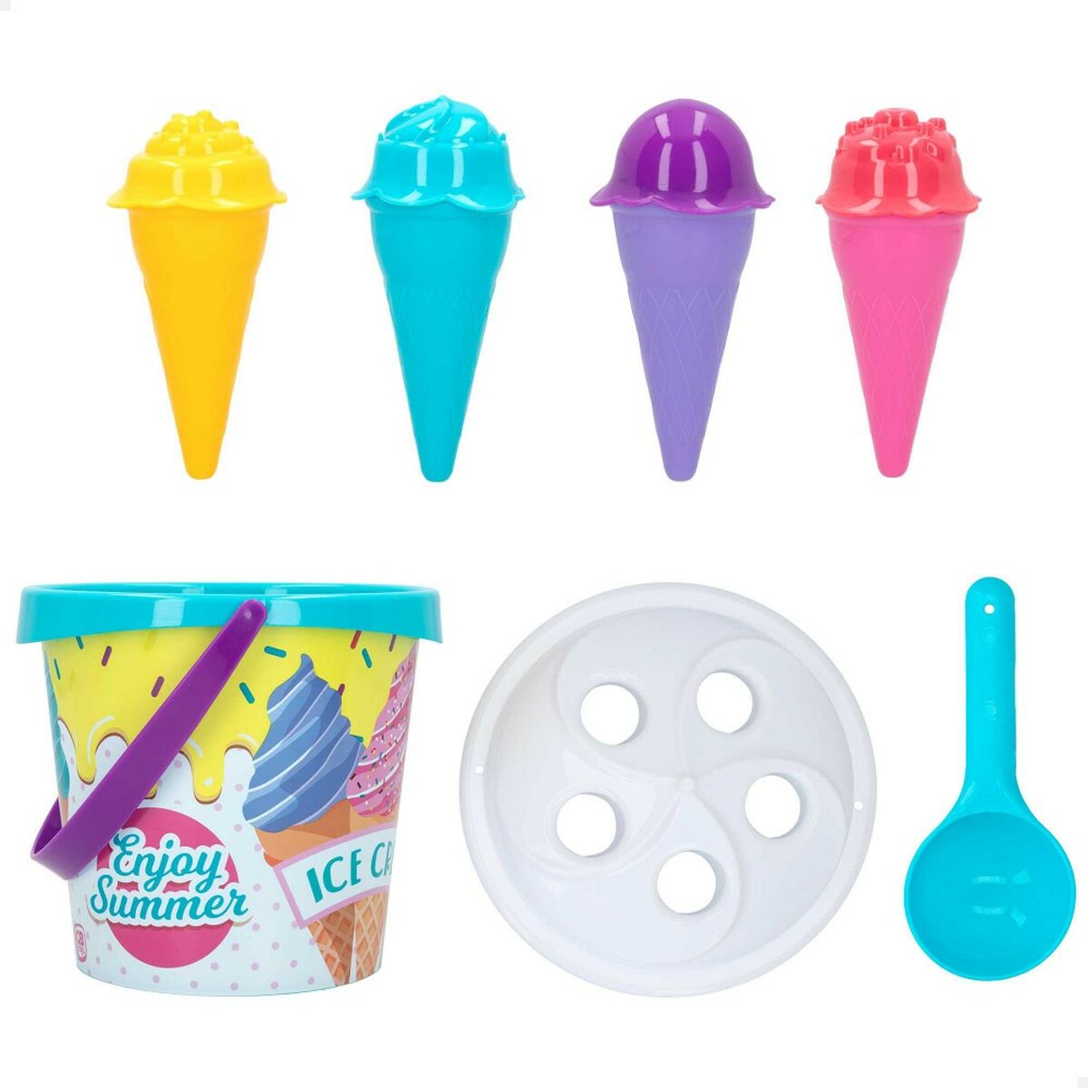 Strandleksaker set Colorbaby Ø 18 cm 11 Delar Glass polypropen (15 antal) - 3