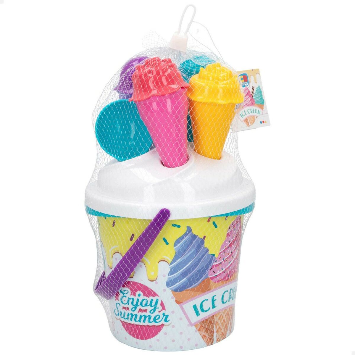 Strandleksaker set Colorbaby Ø 18 cm 11 Delar Glass polypropen (15 antal) - 4