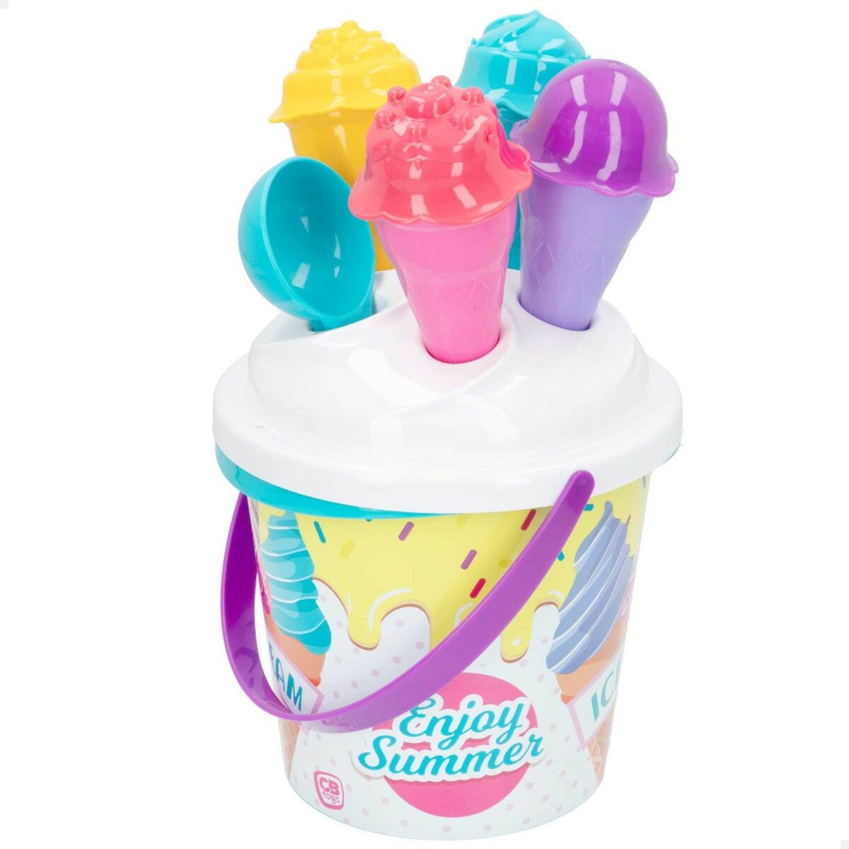 Strandleksaker set Colorbaby Ø 18 cm 11 Delar Glass polypropen (15 antal) - 2
